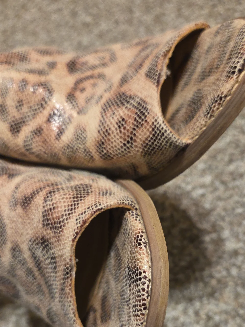 VERY G Leopard Print Peep-Toe Wedge